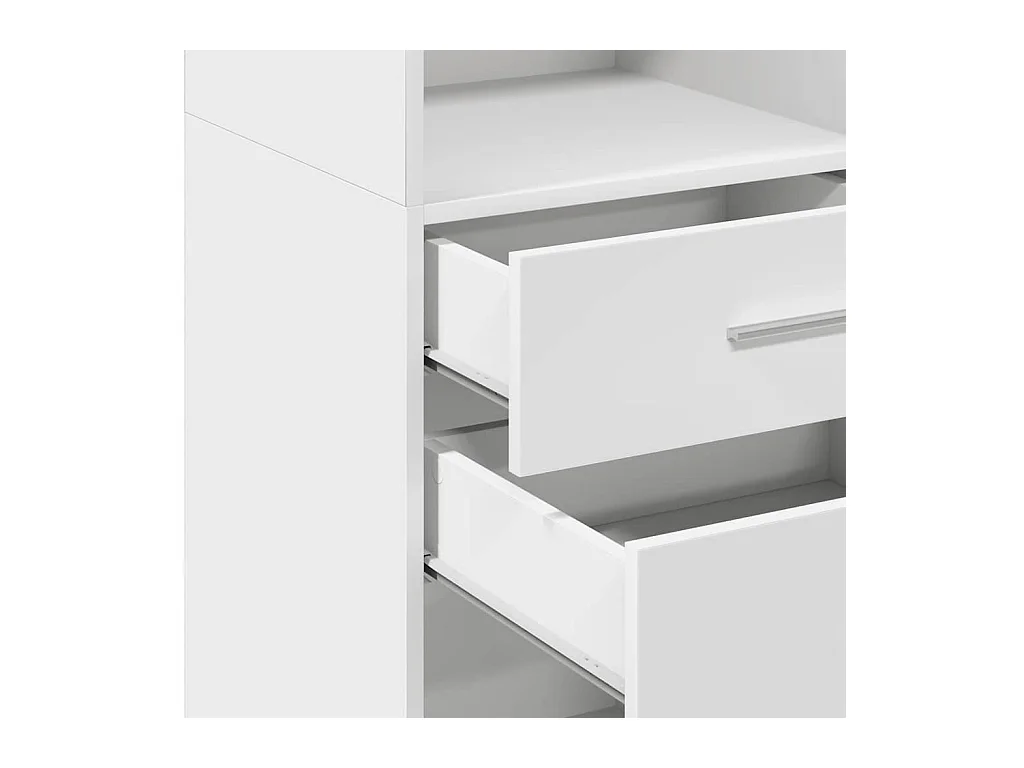 Buffet haut blanc 30x42,5x124 cm bois d'ingénierie