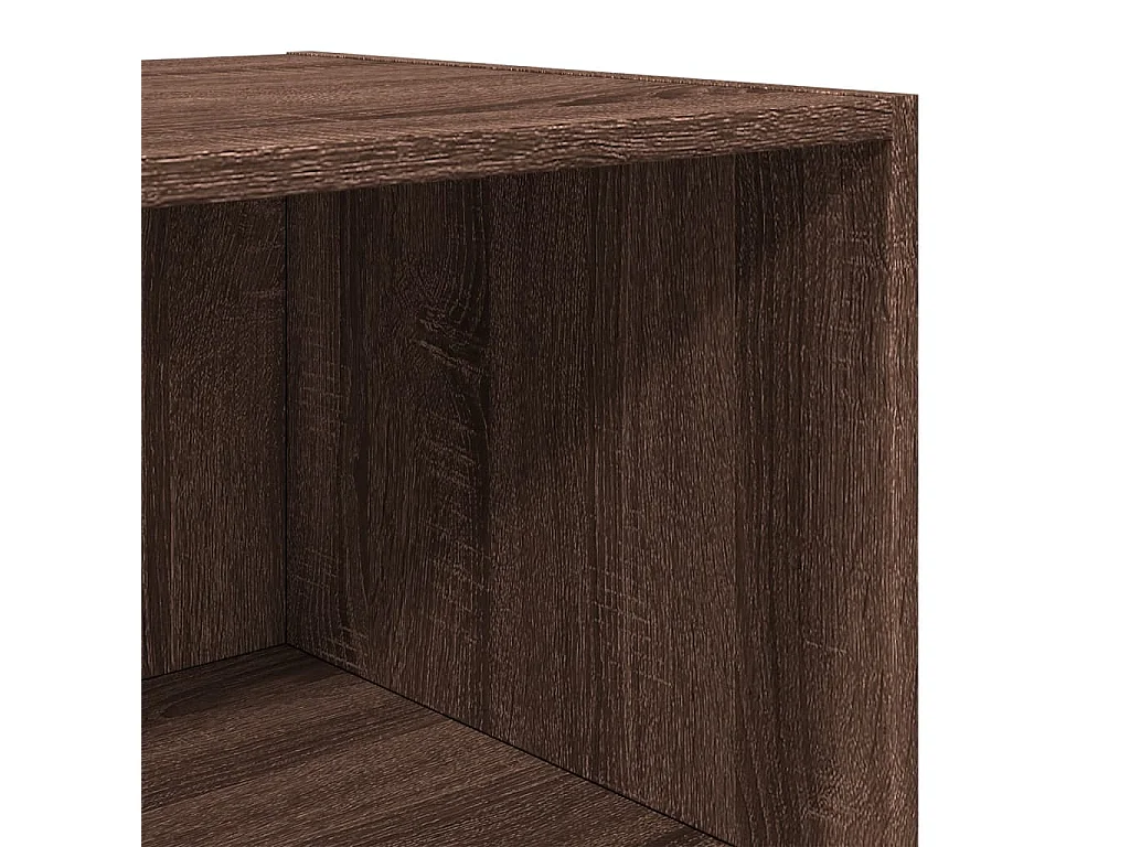 Buffet haut chêne marron 45x41x185 cm bois d'ingénierie