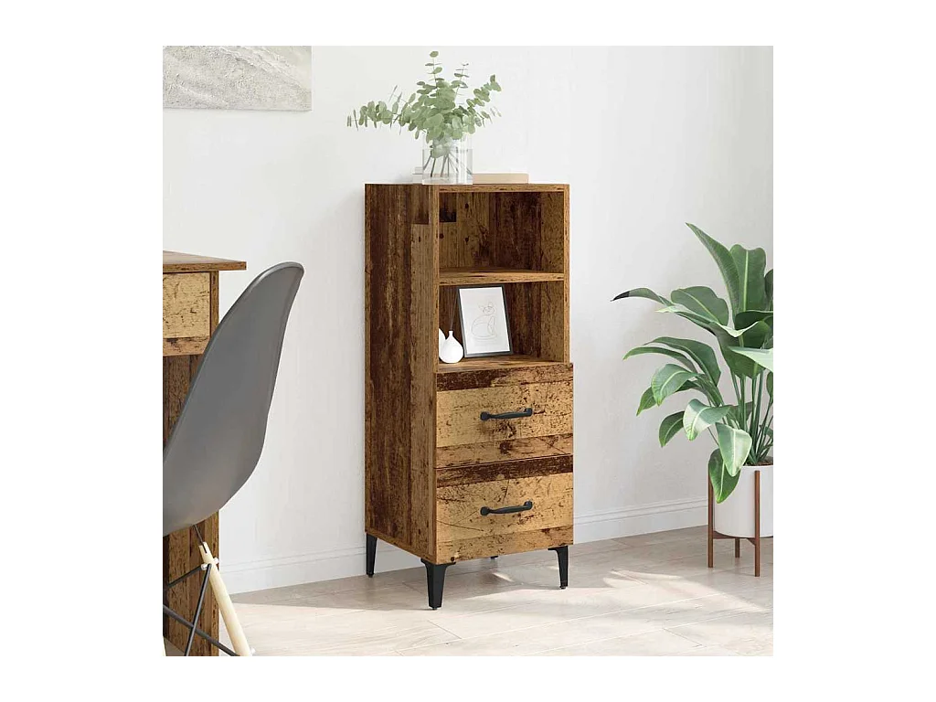 Buffet Bois ancien 34 x 34,5 x 90 cm Bois d'ingénierie