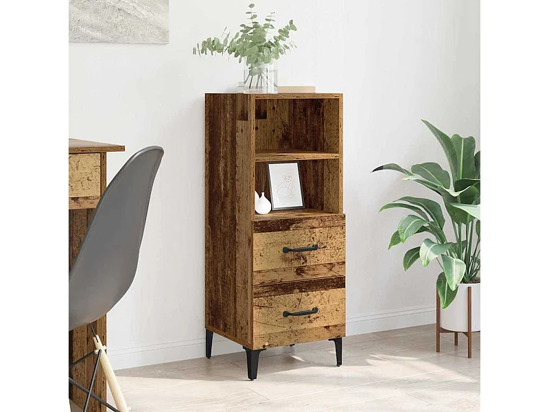 Buffet Bois ancien 34 x 34,5 x 90 cm Bois d'ingénierie