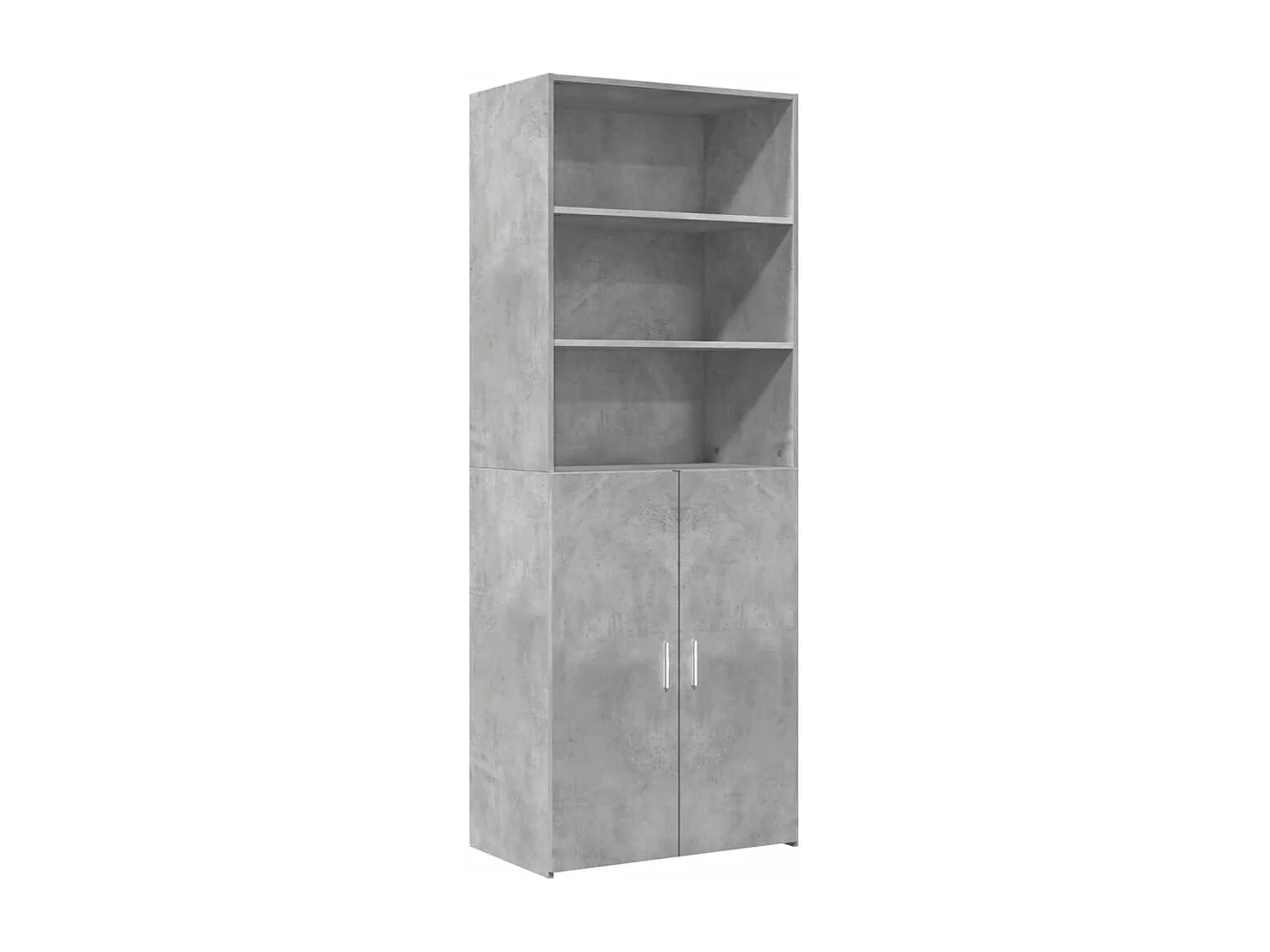 Buffet haut gris béton 70x42,5x185 cm bois d'ingénierie