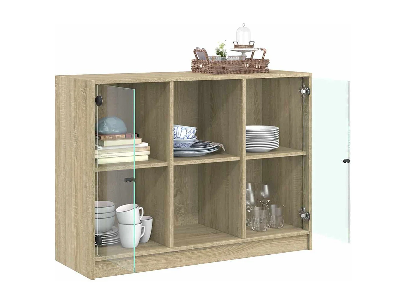 Buffet chêne sonoma 102x37x75,5 cm bois d'ingénierie
