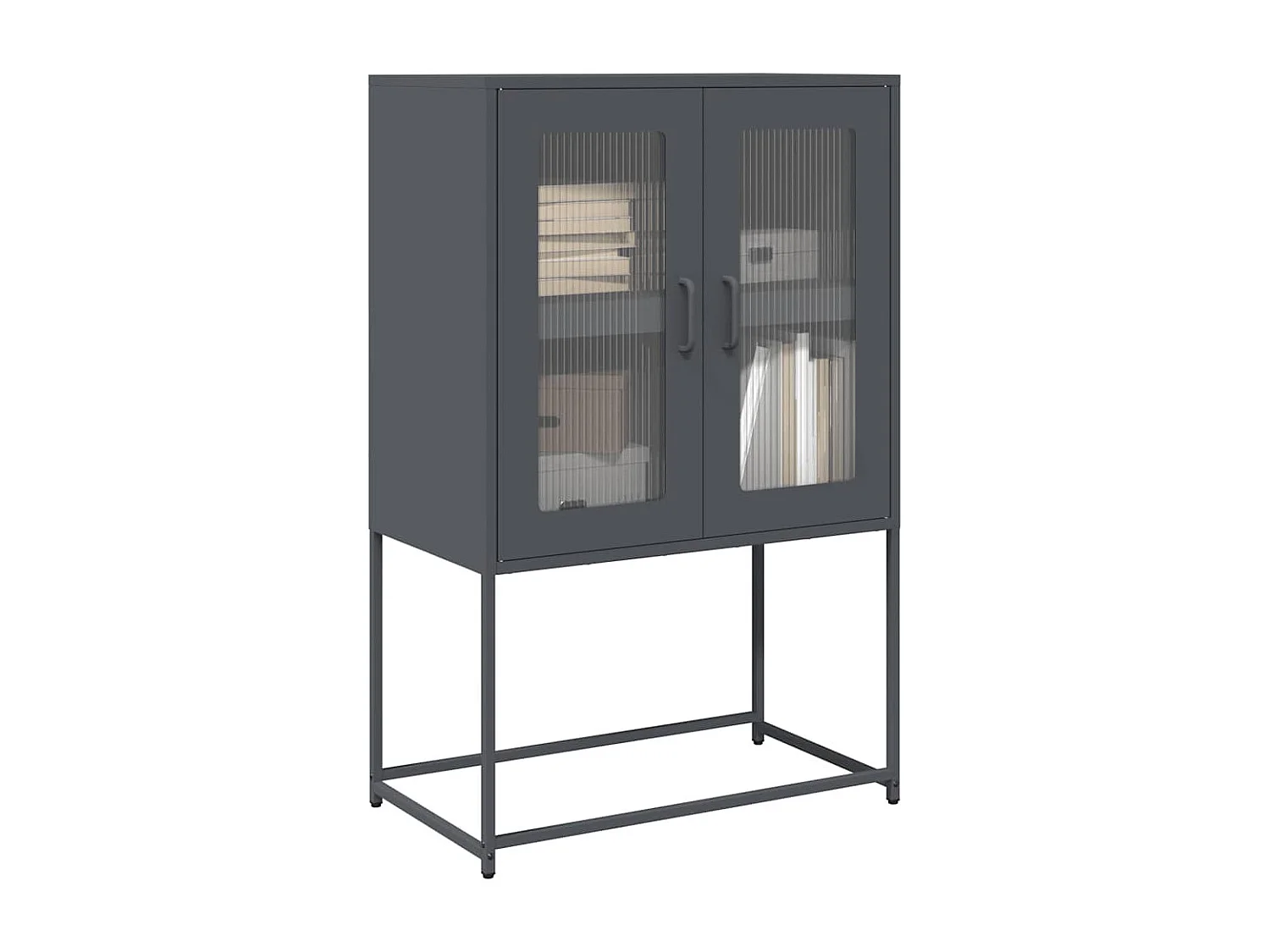 Buffet haut anthracite 68x39x107 cm acier
