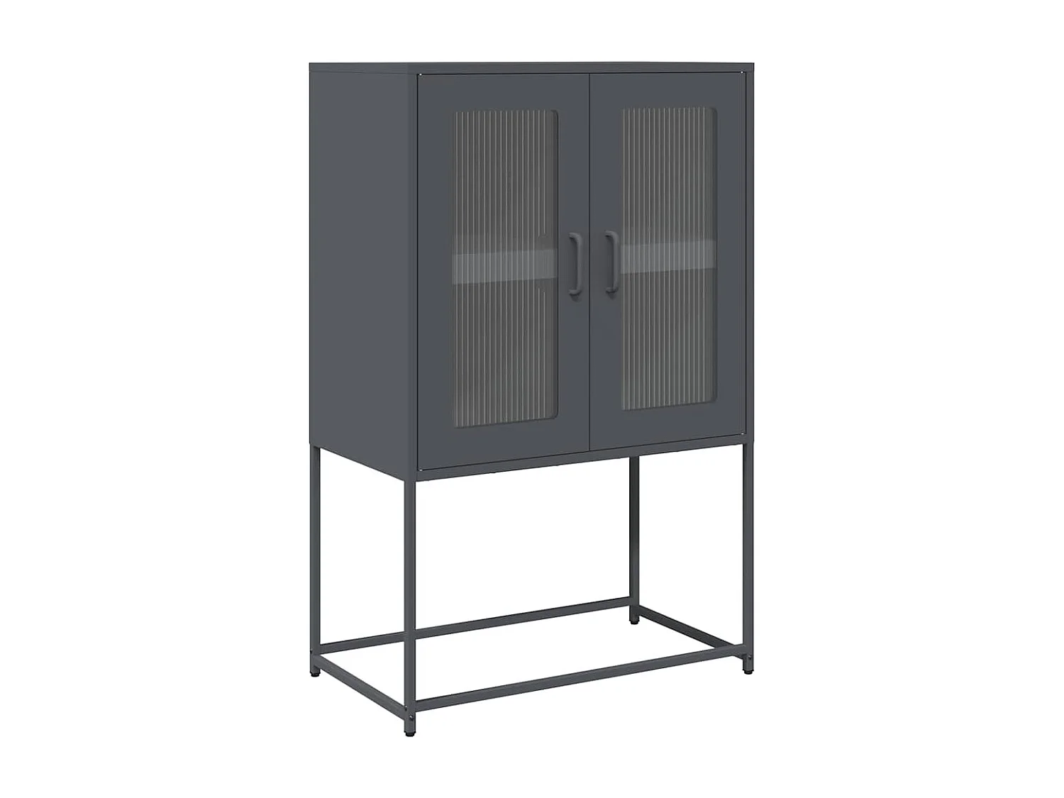 Buffet haut anthracite 68x39x107 cm acier