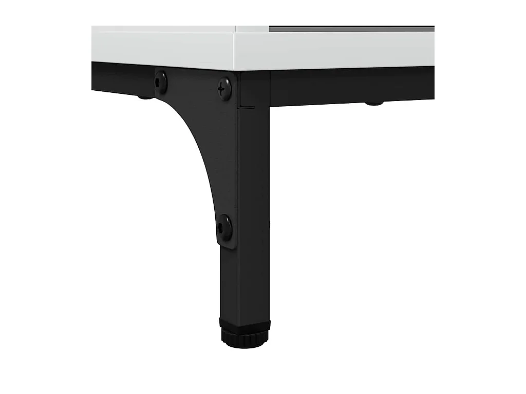 Buffet Blanc brillant 79,5 x 33 x 82 cm Bois d'ingénierie