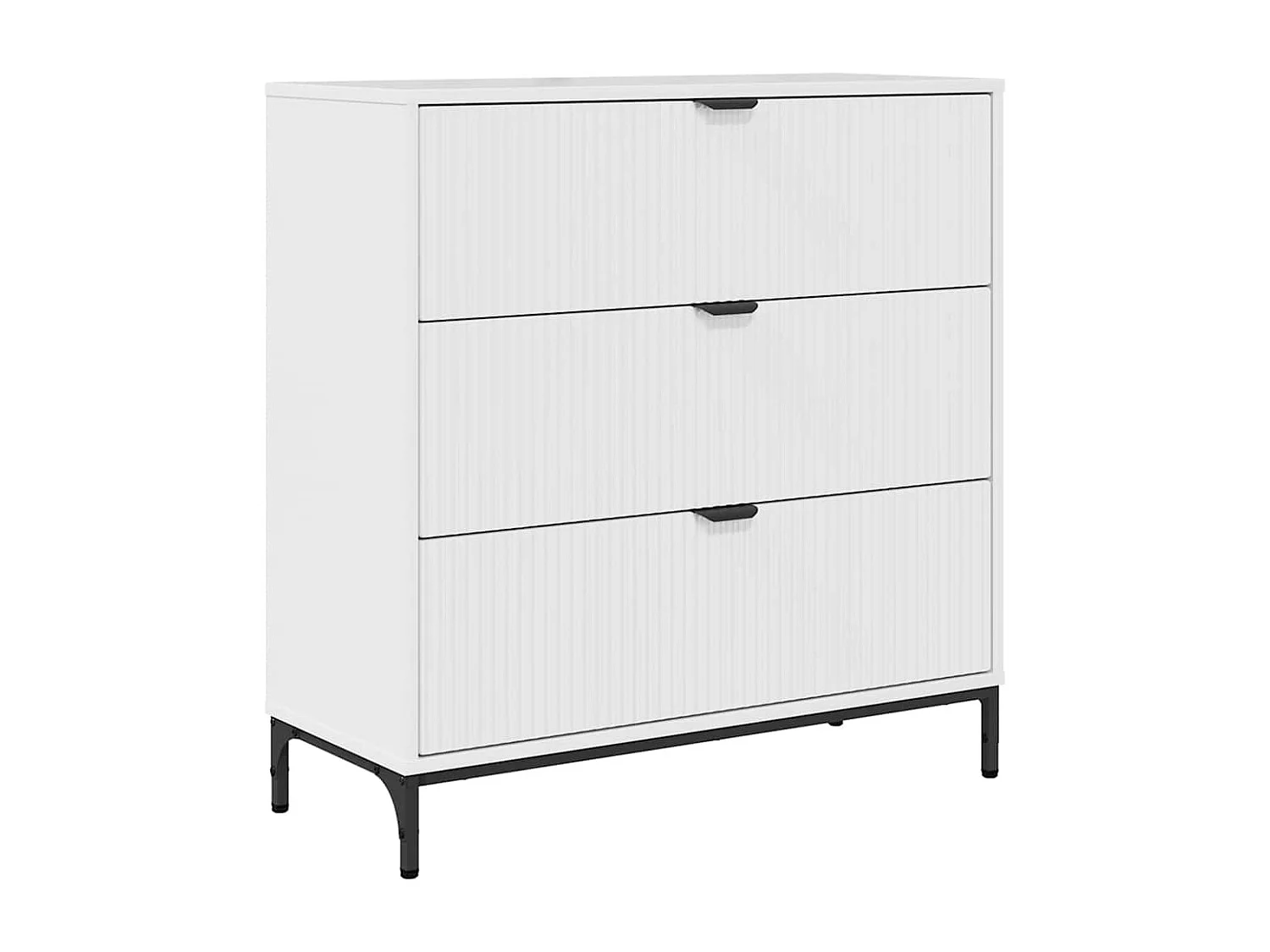 Buffet Branco brilhante 79.5 x 33 x 82 cm Madeira processada