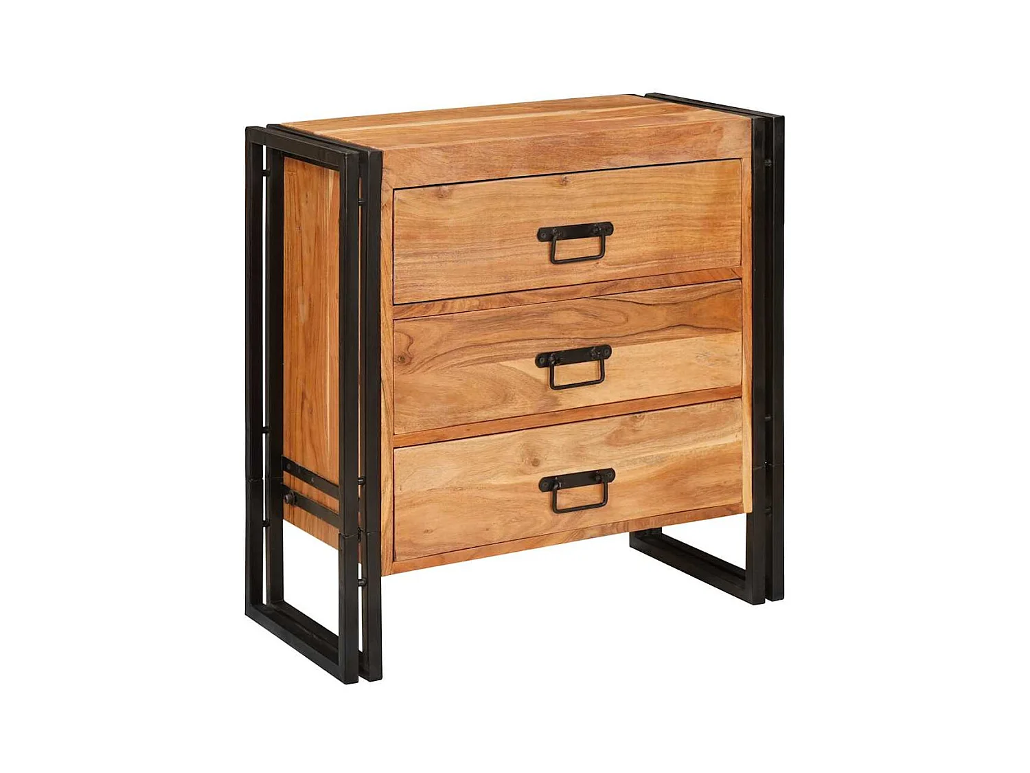 Buffet avec tiroir Marron 66 x 33 x 70 cm Bois d'acacia massif