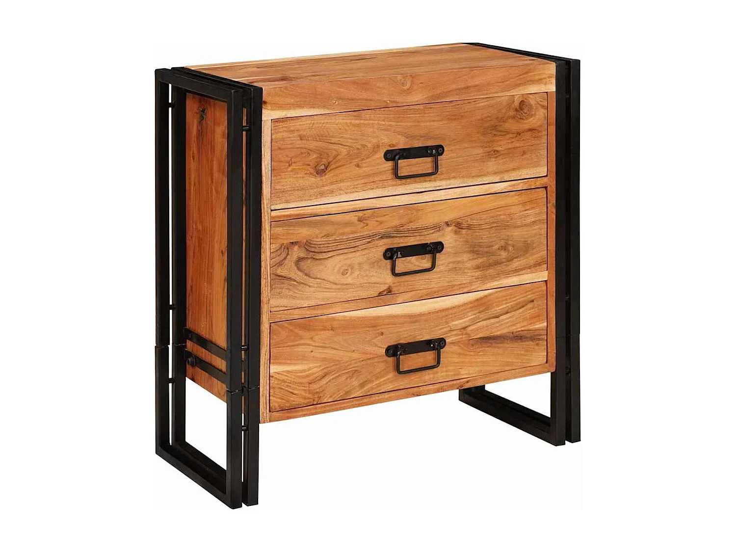 Buffet avec tiroir Marron 66 x 33 x 70 cm Bois d'acacia massif