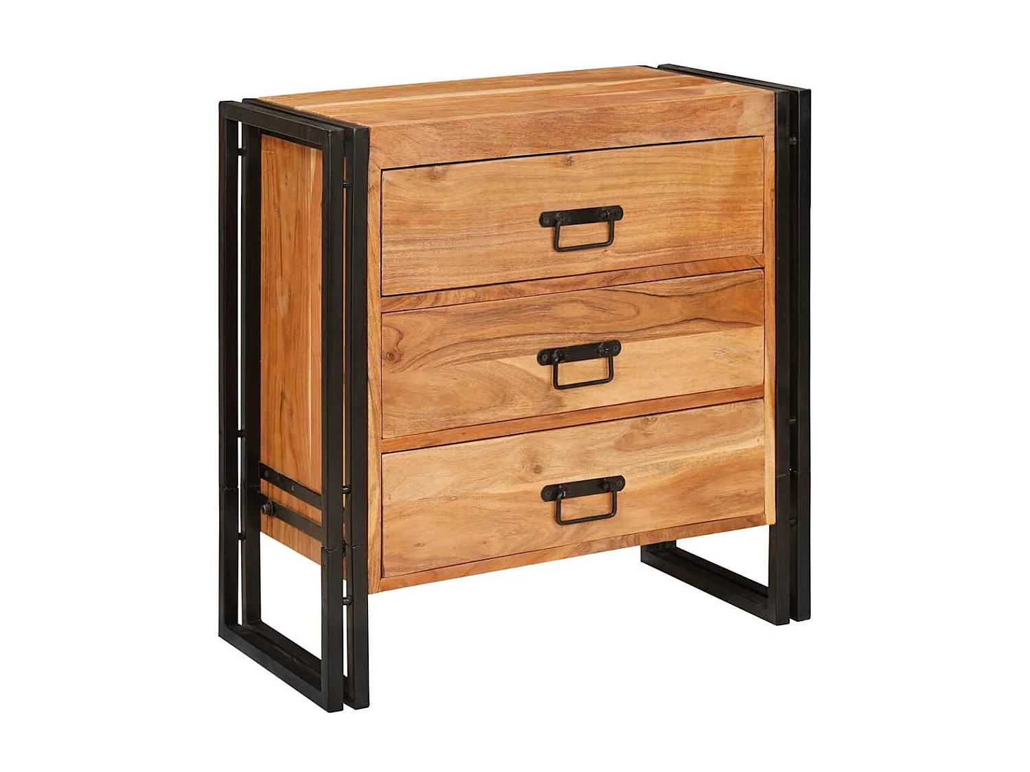 Buffet avec tiroir Marron 66 x 33 x 70 cm Bois d'acacia massif