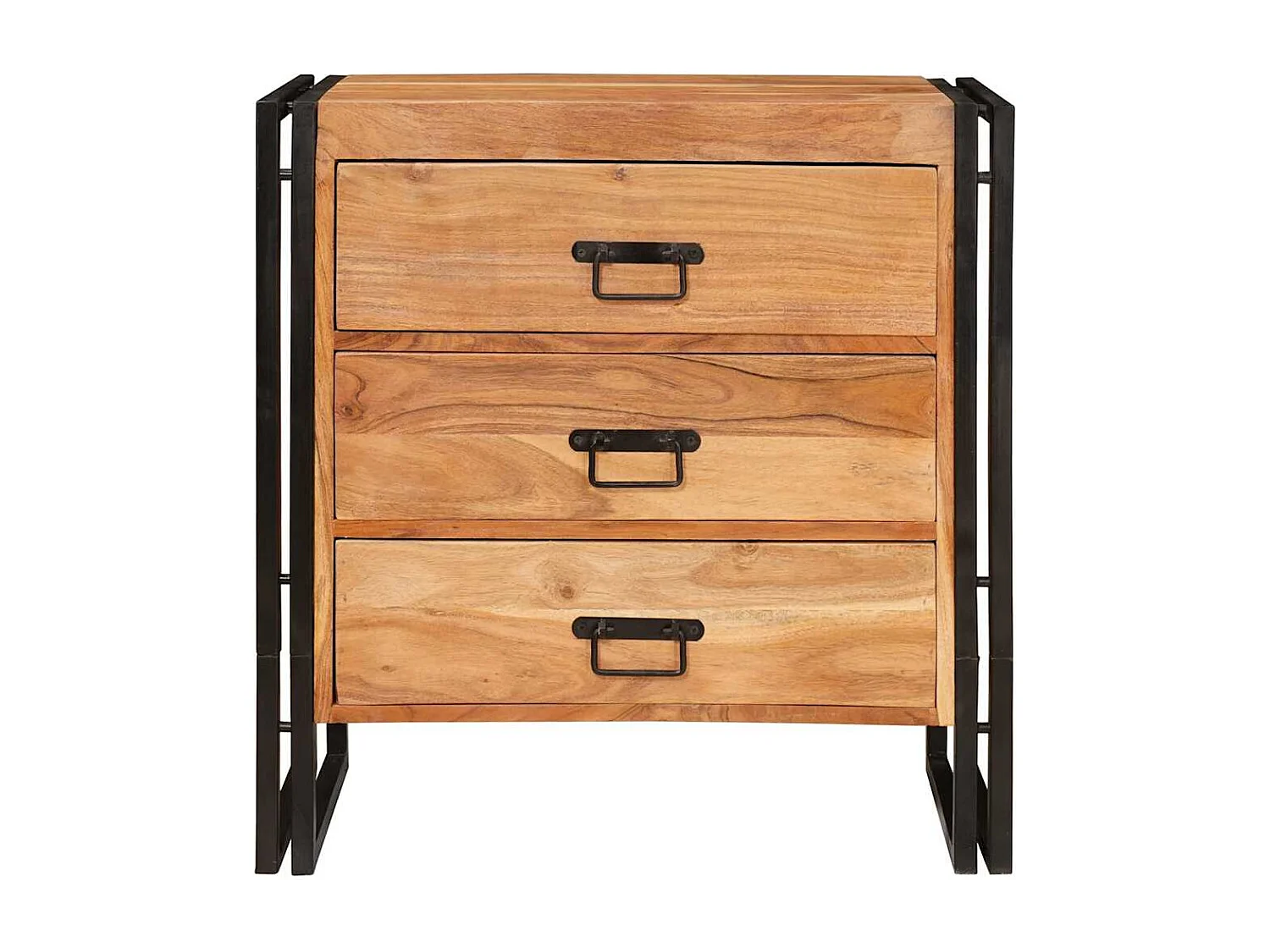 Buffet avec tiroir Marron 66 x 33 x 70 cm Bois d'acacia massif