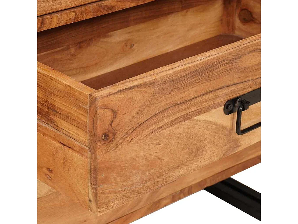 Buffet avec tiroir Marron 66 x 33 x 70 cm Bois d'acacia massif
