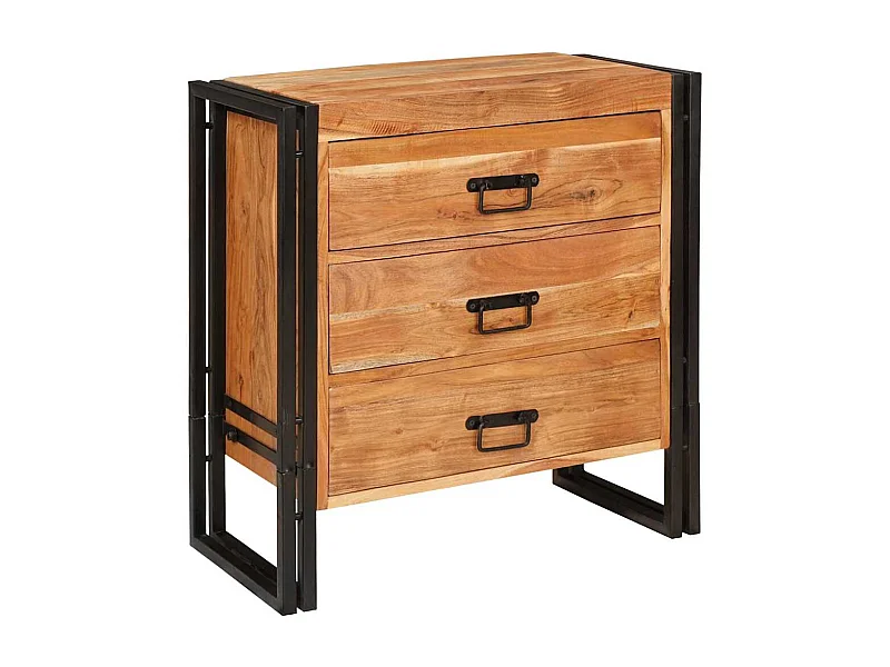 Buffet avec tiroir Marron 66 x 33 x 70 cm Bois d'acacia massif