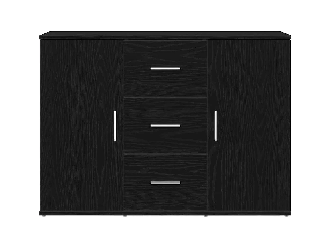 Buffet chêne noir 91x29,5x65 cm bois d'ingénierie