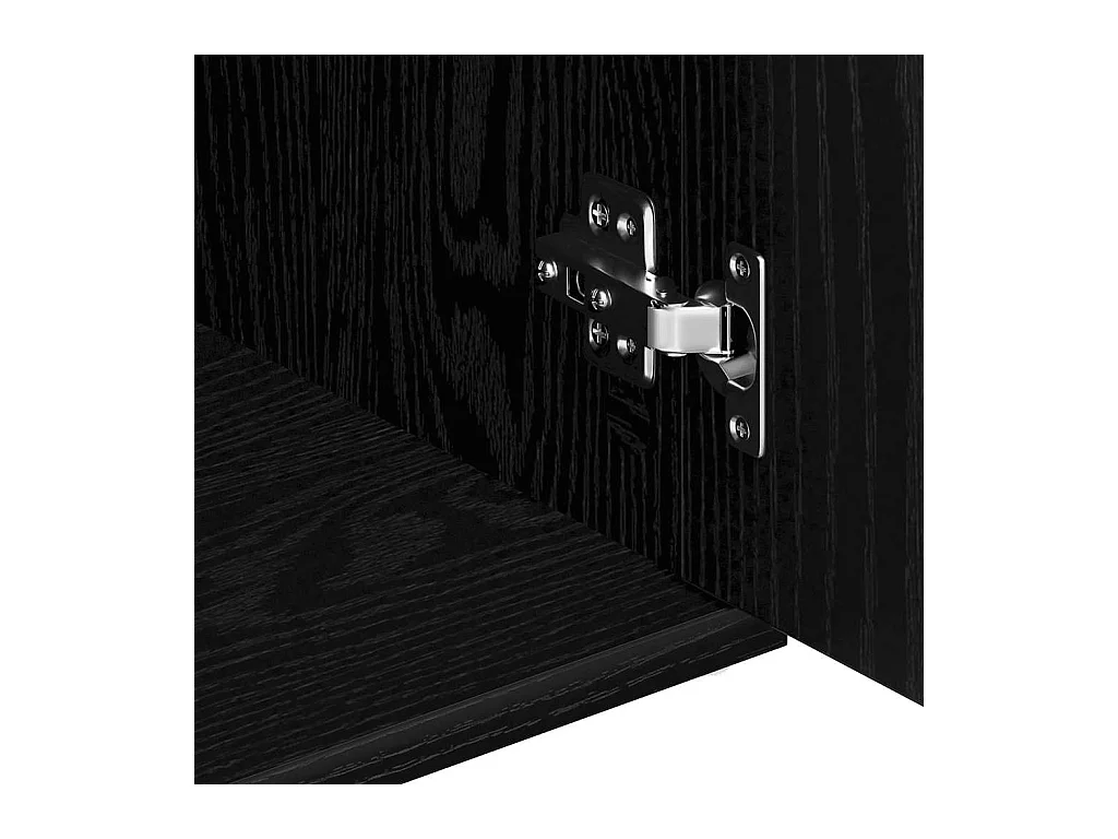 Buffet chêne noir 91x29,5x65 cm bois d'ingénierie