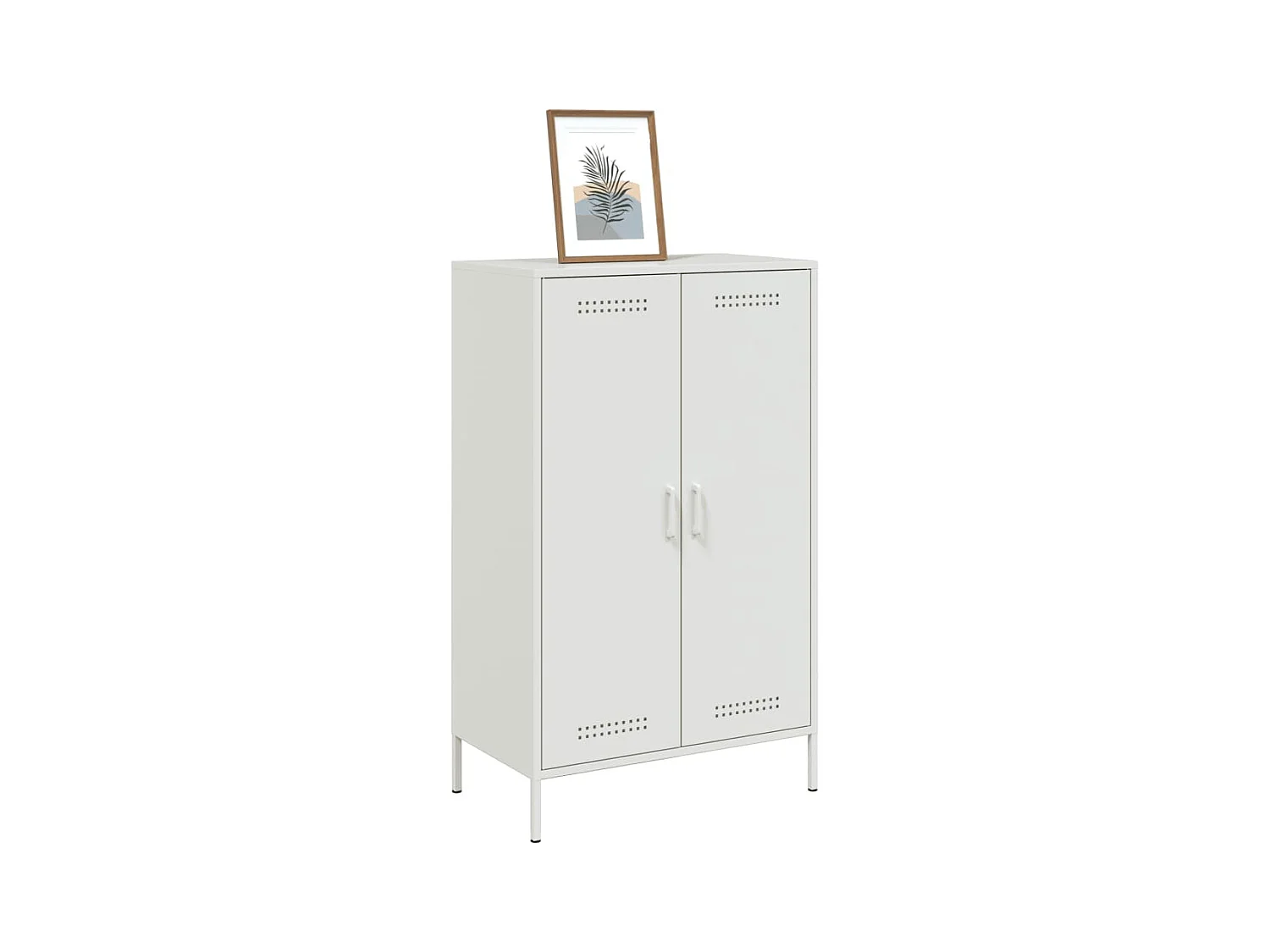 Buffet haut blanc 68x39x113 cm acier