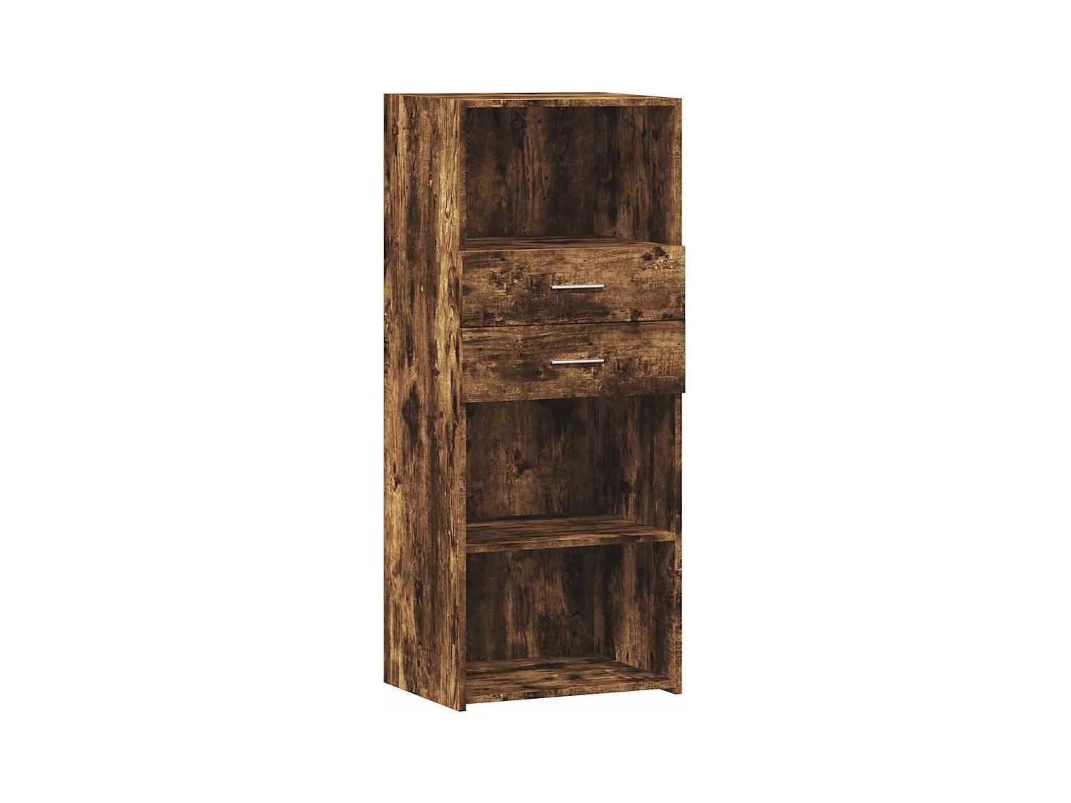 Buffet haut chêne fumé 50x42,5x124 cm bois d'ingénierie