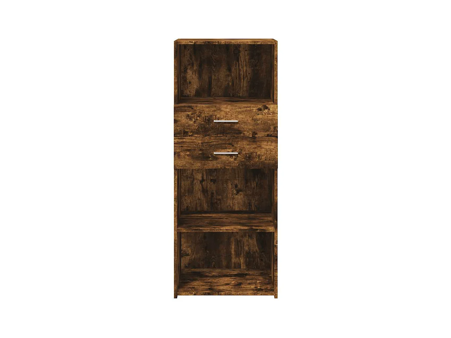 Buffet haut chêne fumé 50x42,5x124 cm bois d'ingénierie