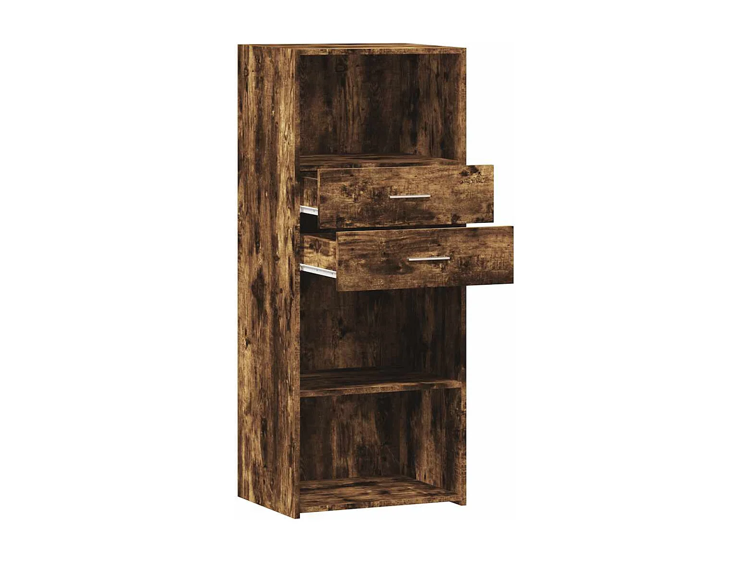 Buffet haut chêne fumé 50x42,5x124 cm bois d'ingénierie