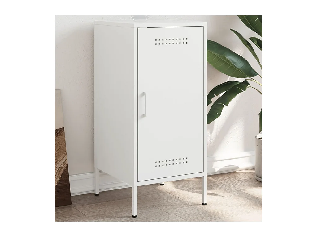 Buffet blanc 36x39x79 cm acier