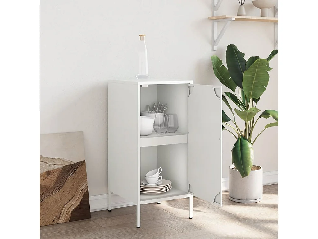 Buffet blanc 36x39x79 cm acier