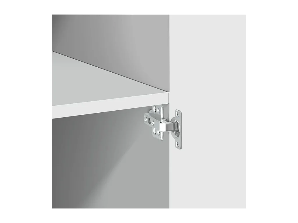 Buffet haut blanc 80x42,5x185 cm bois d'ingénierie