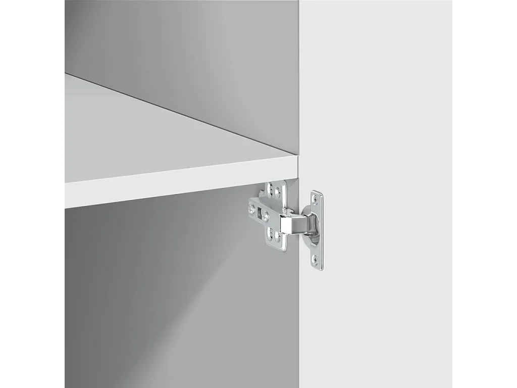 Buffet haut blanc 80x42,5x185 cm bois d'ingénierie