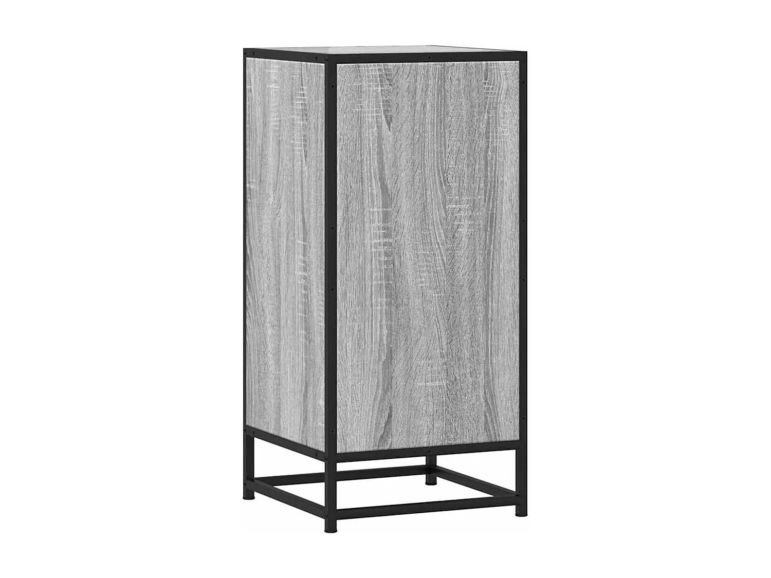 Aparador madera ingeniería y metal gris Sonoma 35,5x35x76 cm