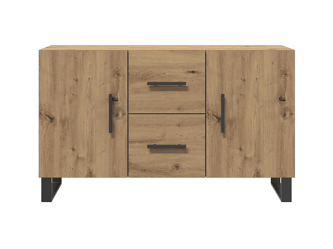 Buffet chêne artisanal 100x36x60 cm bois d'ingénierie