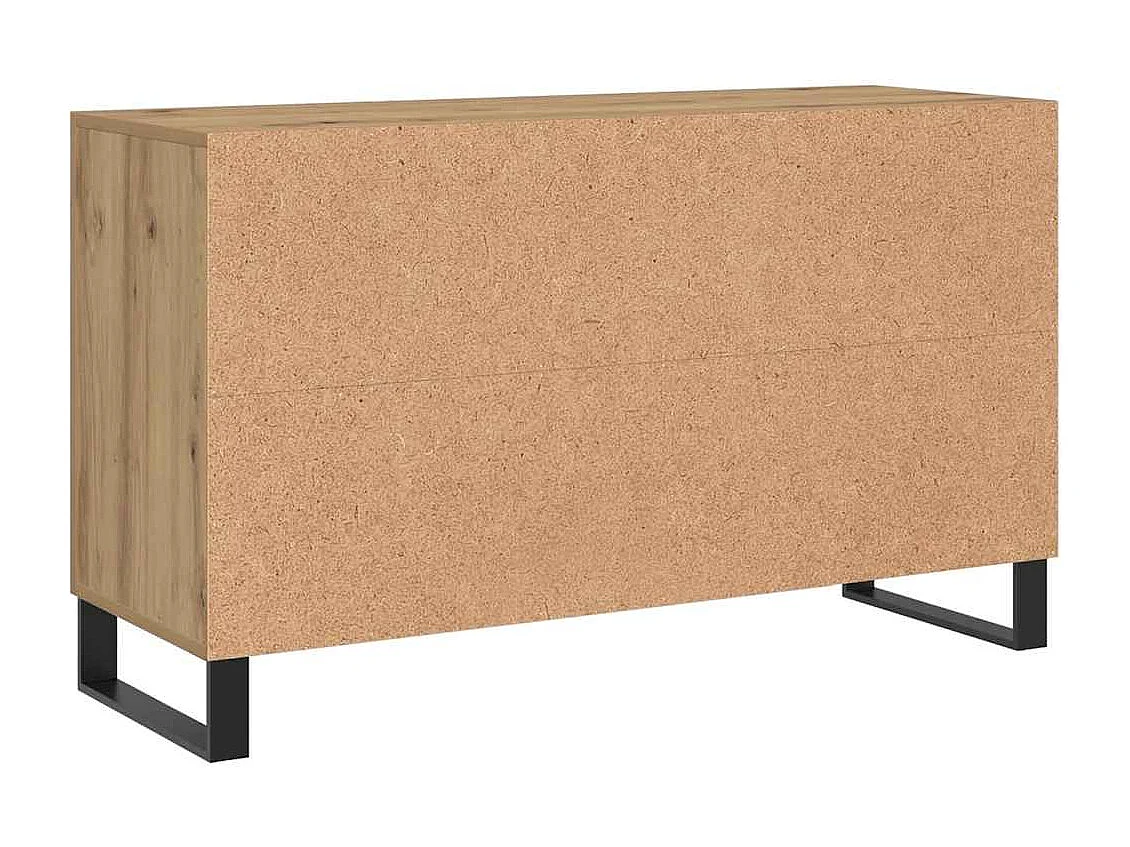 Buffet chêne artisanal 100x36x60 cm bois d'ingénierie