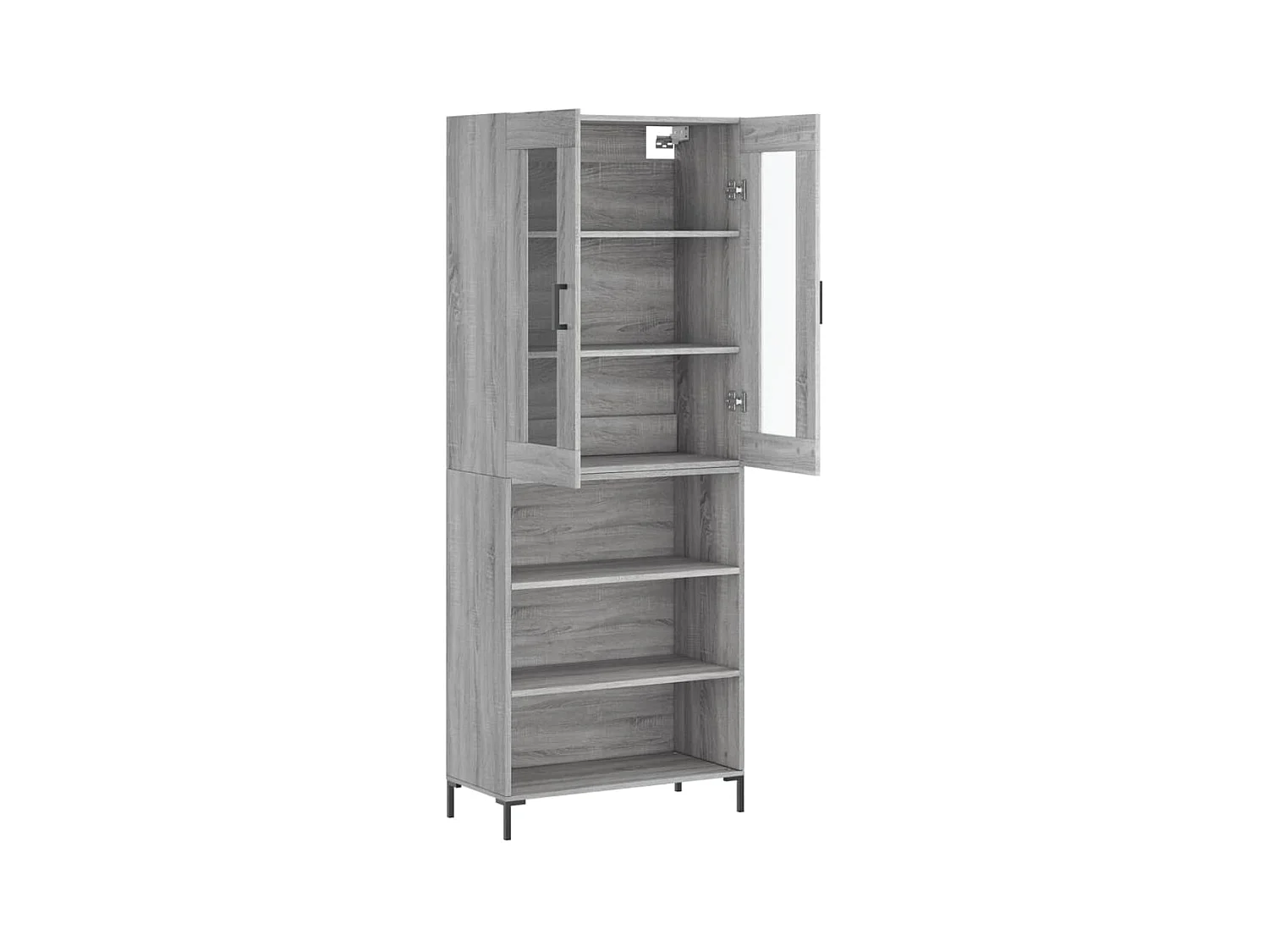 Buffet haut Sonoma gris 69,5x34x180 cm Bois d'ingénierie