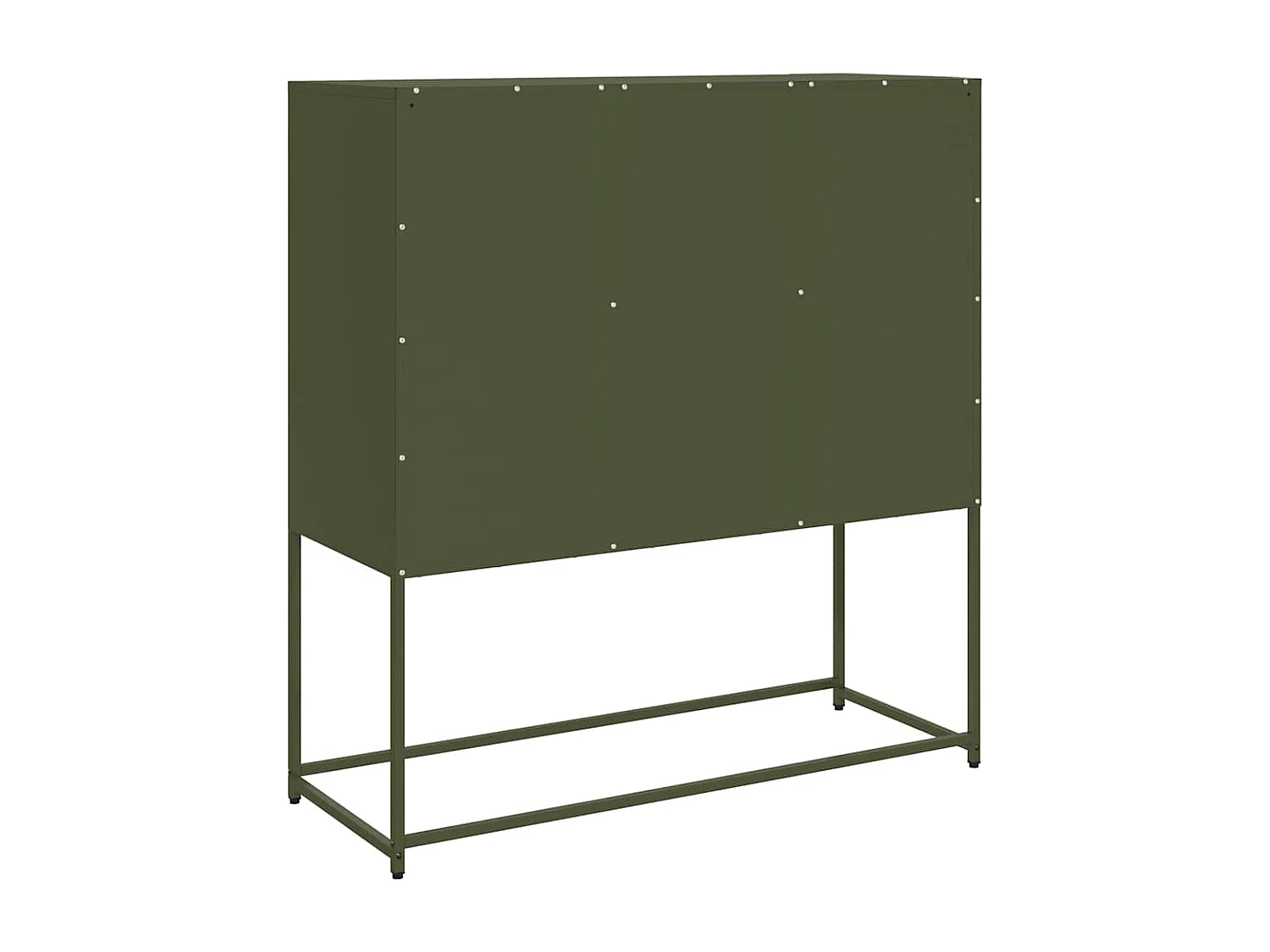 Buffet vert olive 100,5x39x107 cm acier laminé à froid