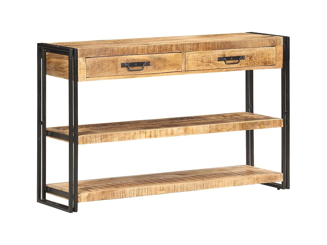 Buffet 120x30x75 cm Bois de manguier massif brut