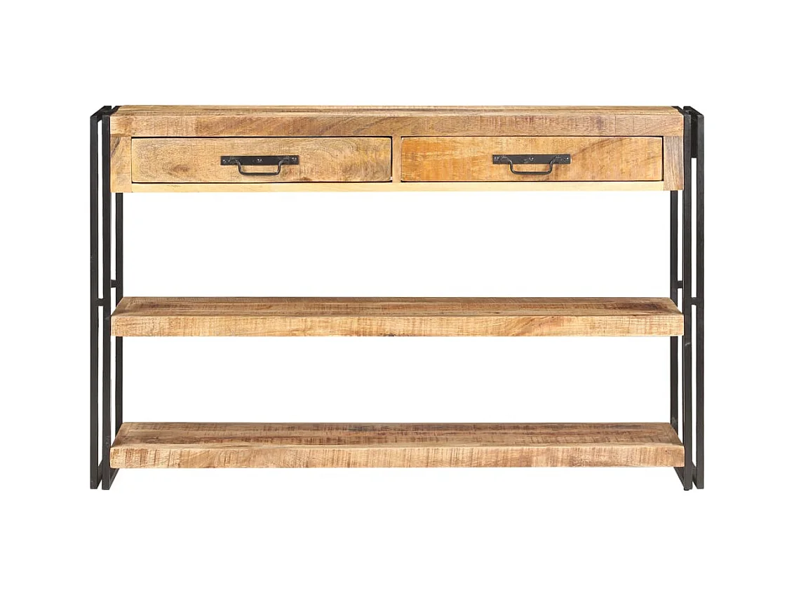 Buffet 120x30x75 cm Bois de manguier massif brut