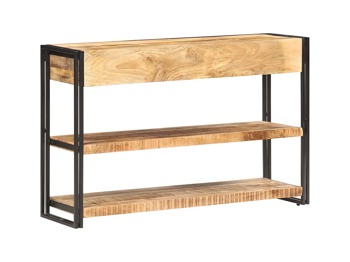 Buffet 120x30x75 cm Bois de manguier massif brut