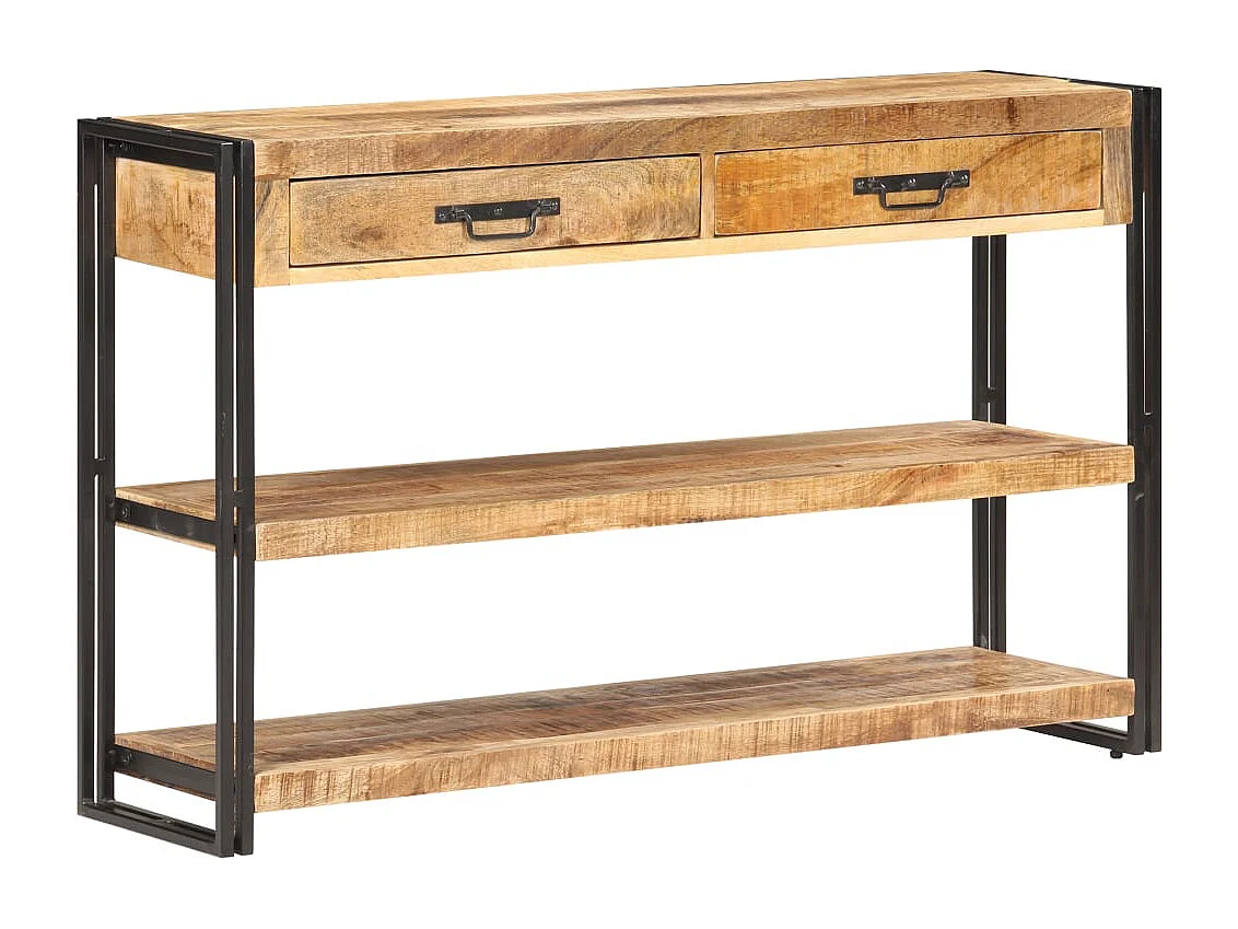 Buffet 120x30x75 cm Bois de manguier massif brut