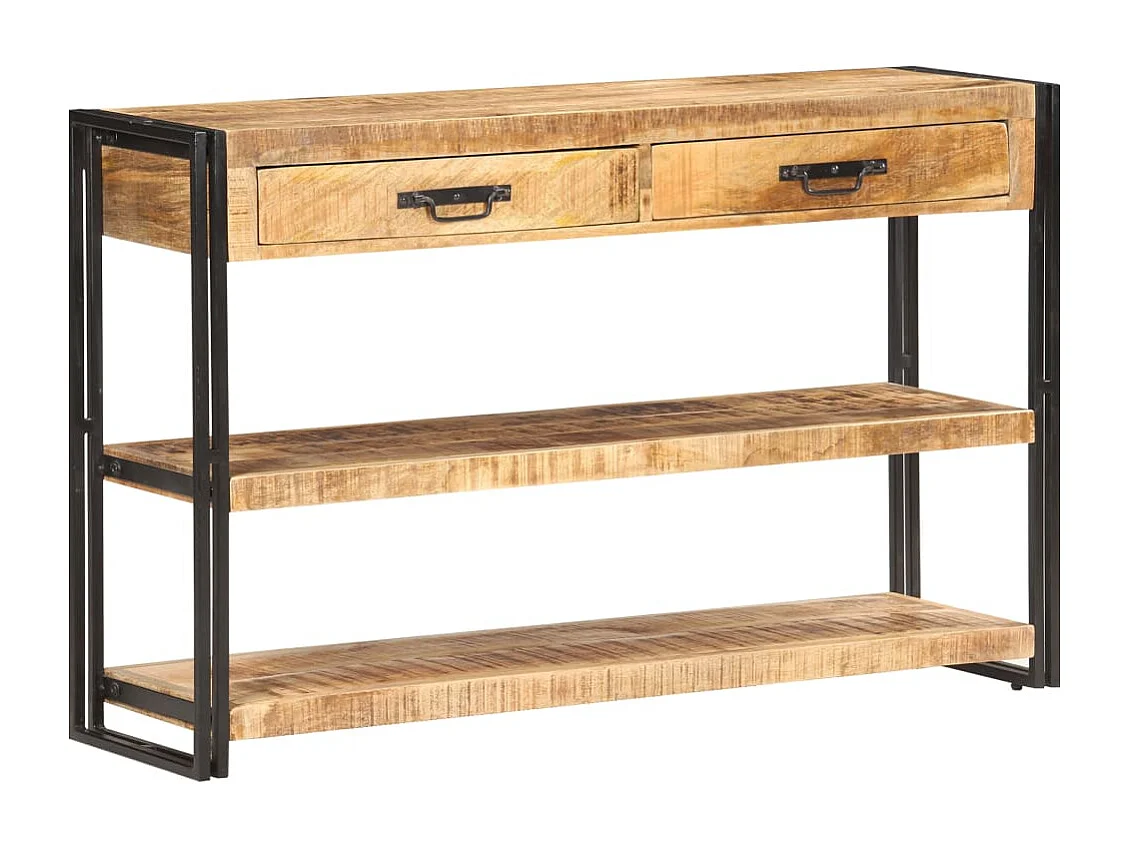 Buffet 120x30x75 cm Bois de manguier massif brut