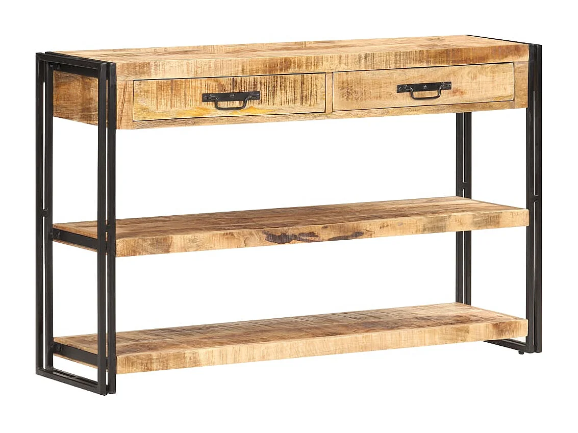 Buffet 120x30x75 cm Bois de manguier massif brut
