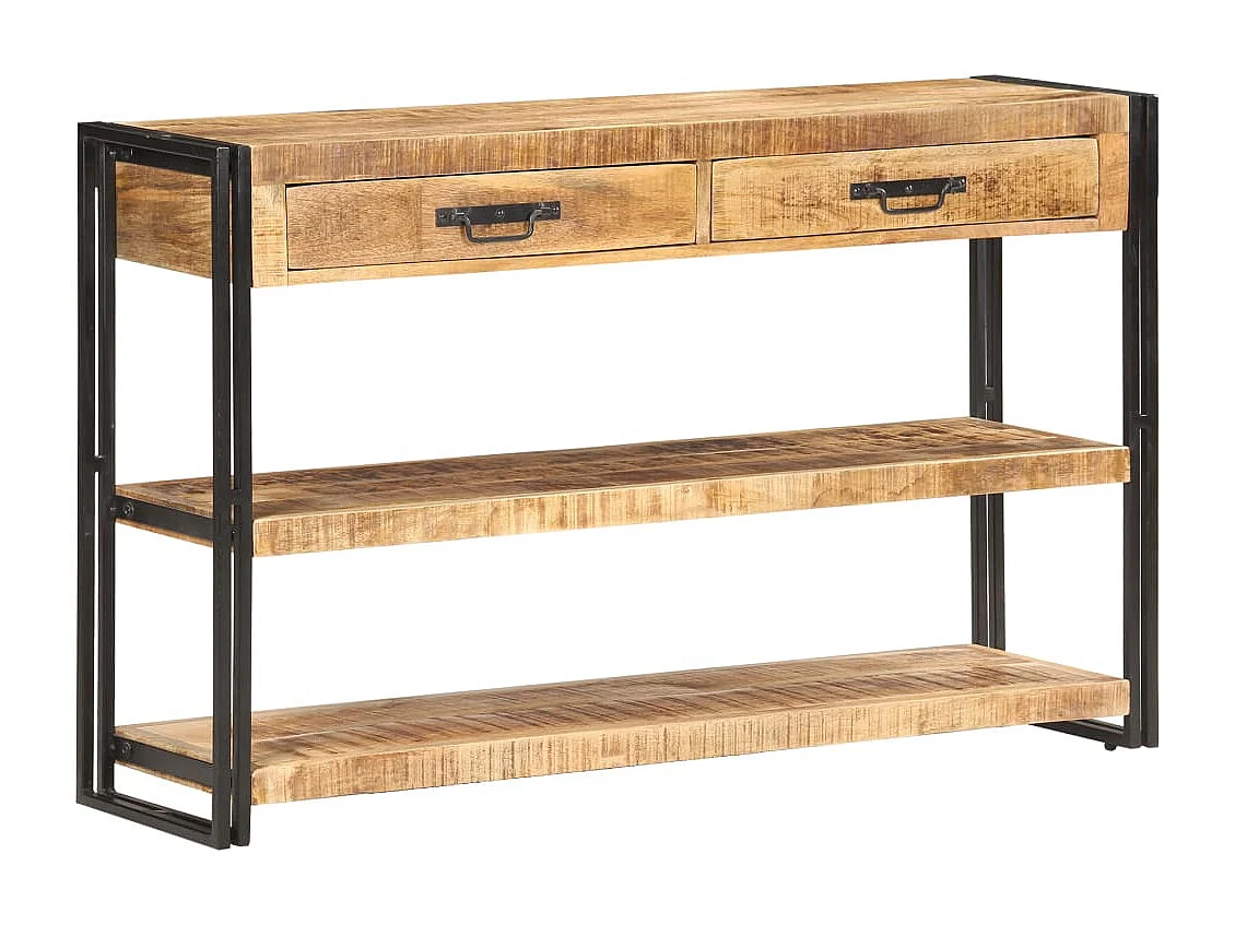 Buffet 120x30x75 cm Bois de manguier massif brut