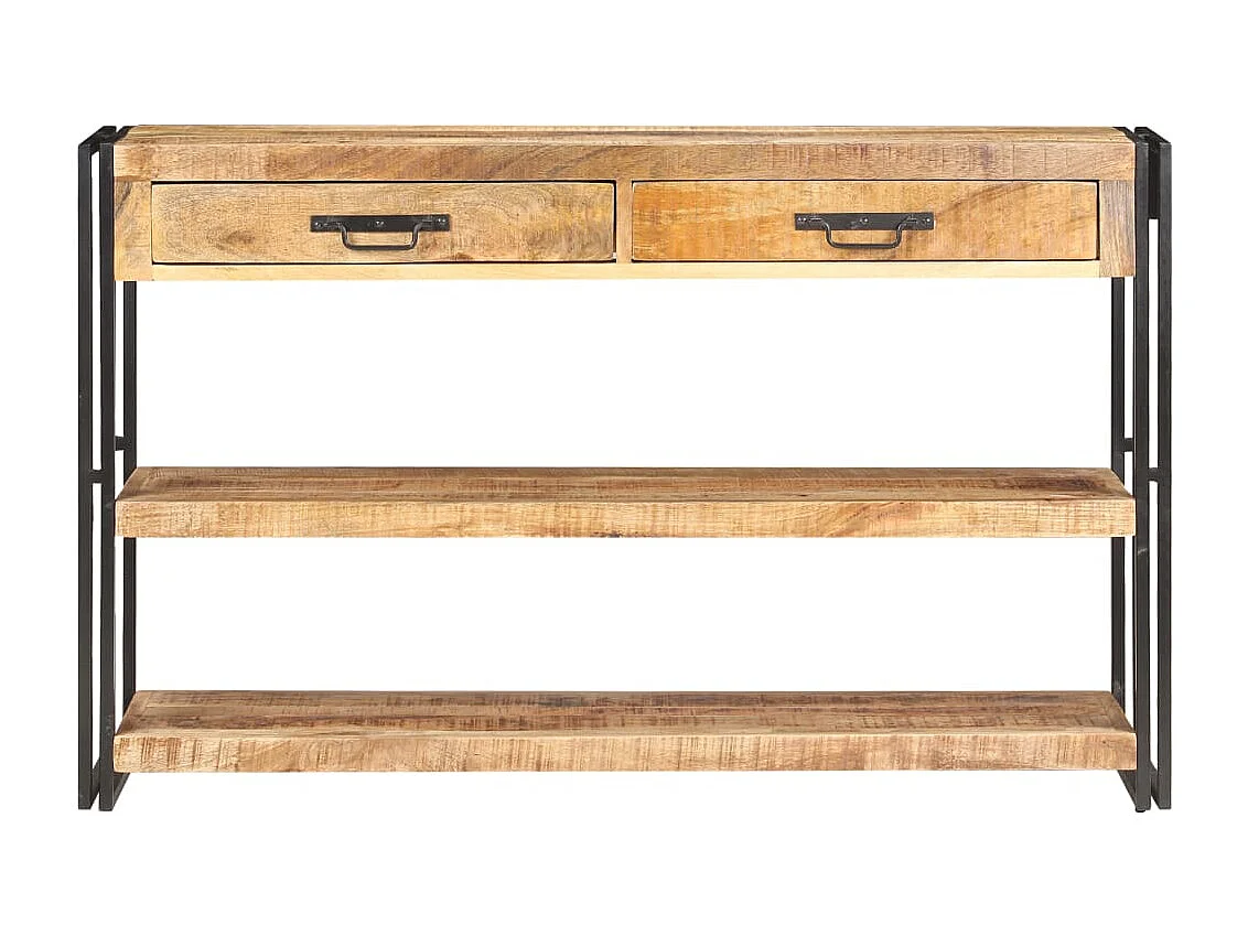 Buffet 120x30x75 cm Bois de manguier massif brut