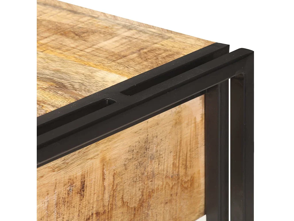 Buffet 120x30x75 cm Bois de manguier massif brut