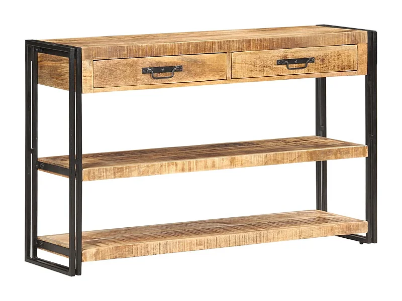 Buffet 120x30x75 cm Bois de manguier massif brut