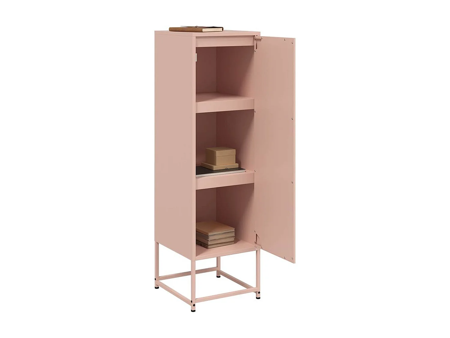 Buffet haut rose 36x39x123 cm acier