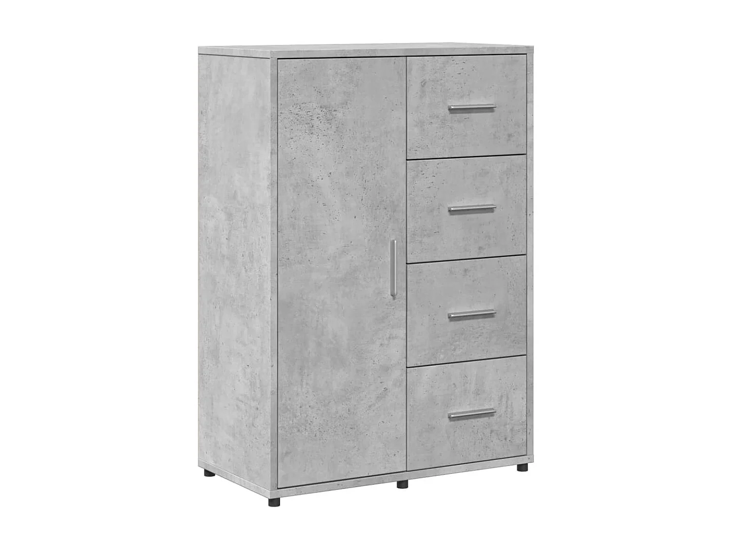 Buffets 2 pièces gris béton 60x31x84 cm bois d'ingénierie