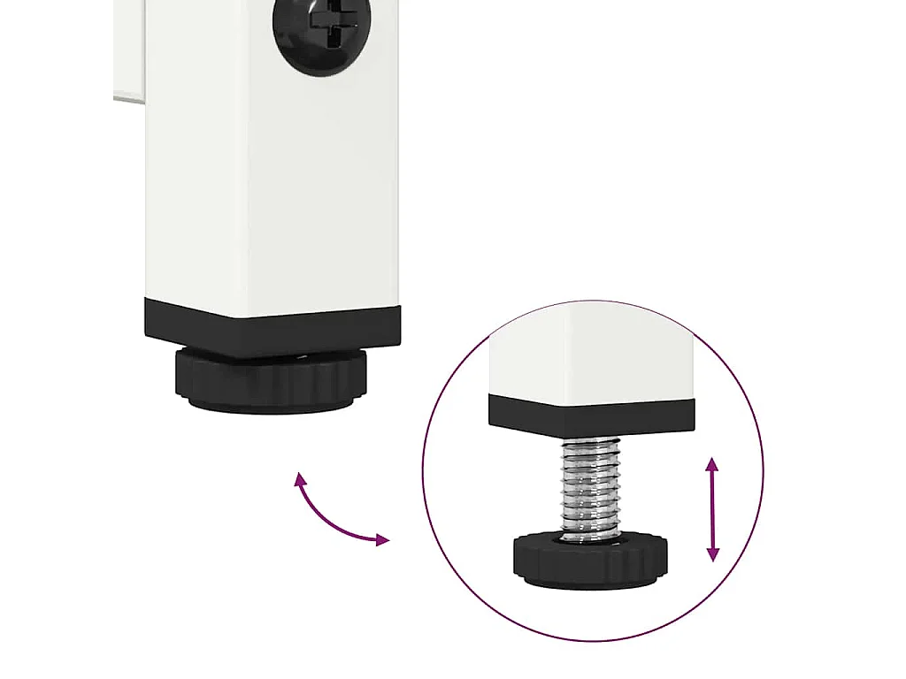 Buffet haut blanc 68x39x107 cm acier