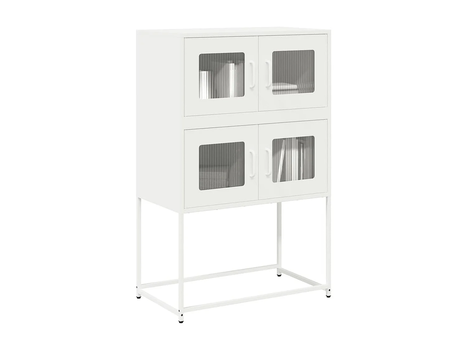 Buffet haut blanc 68x39x107 cm acier