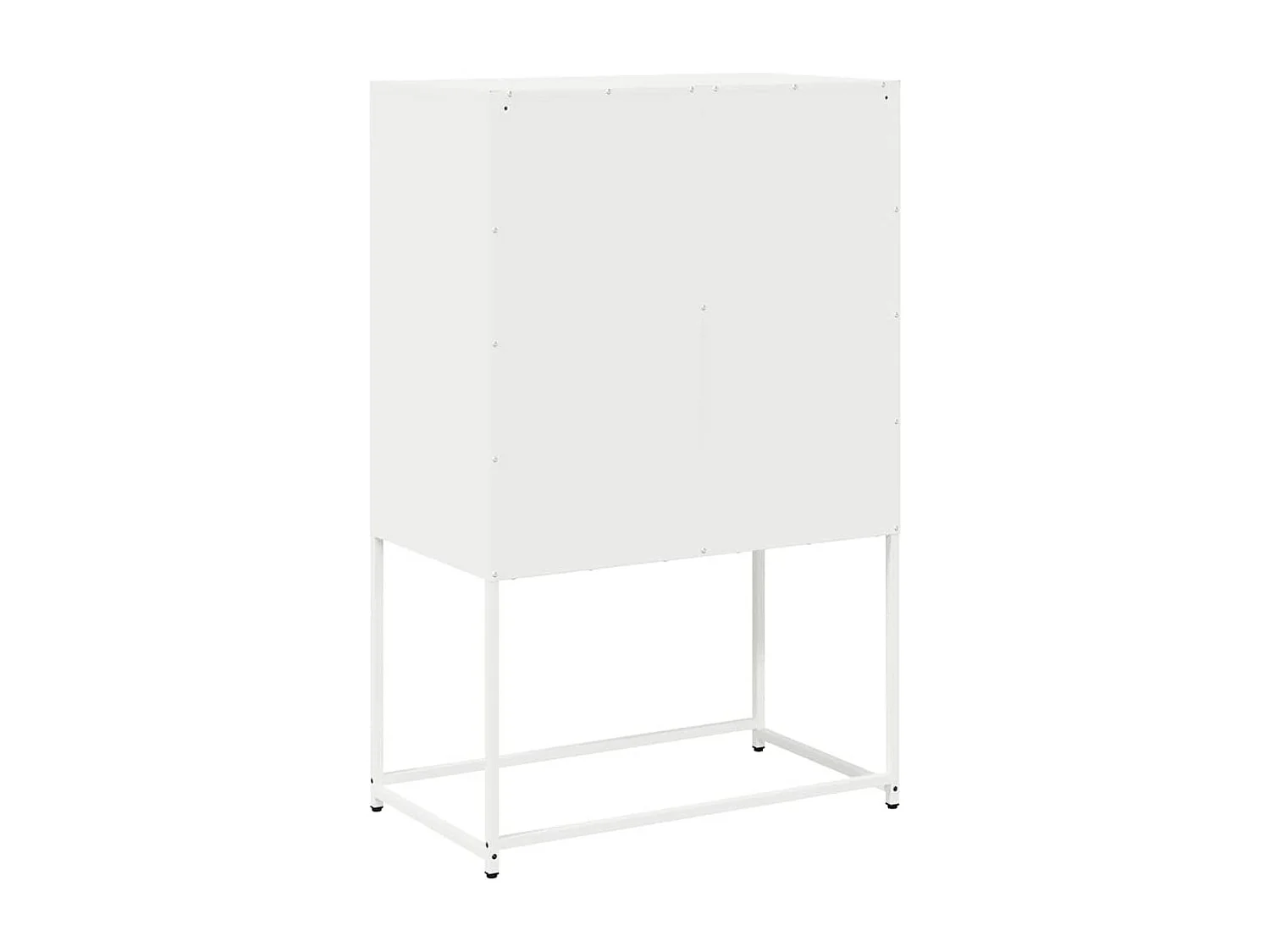 Buffet haut blanc 68x39x107 cm acier