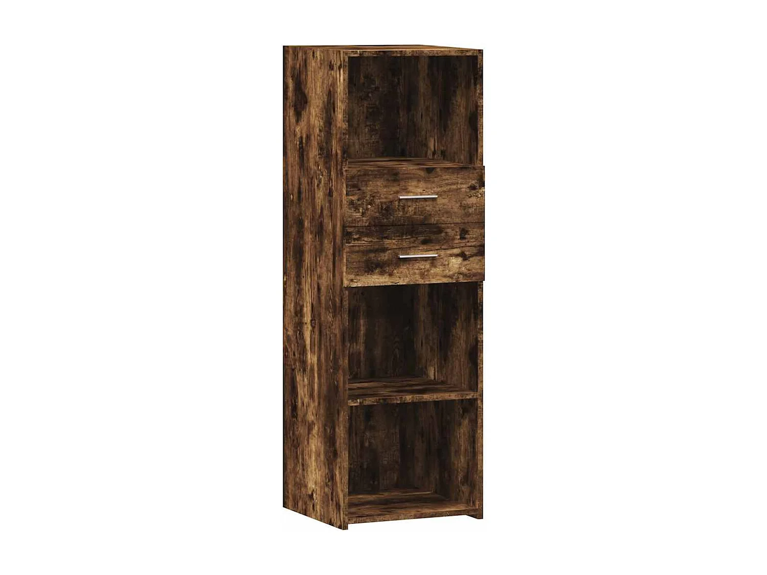 Buffet haut chêne fumé 40x42,5x124 cm bois d'ingénierie