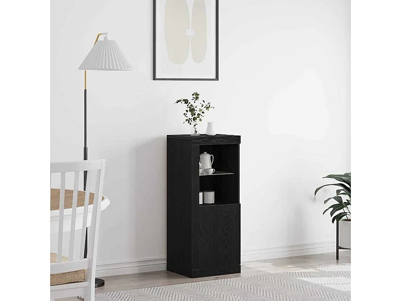 Buffet Chêne noir 41 x 37 x 100 cm Bois d'ingénierie