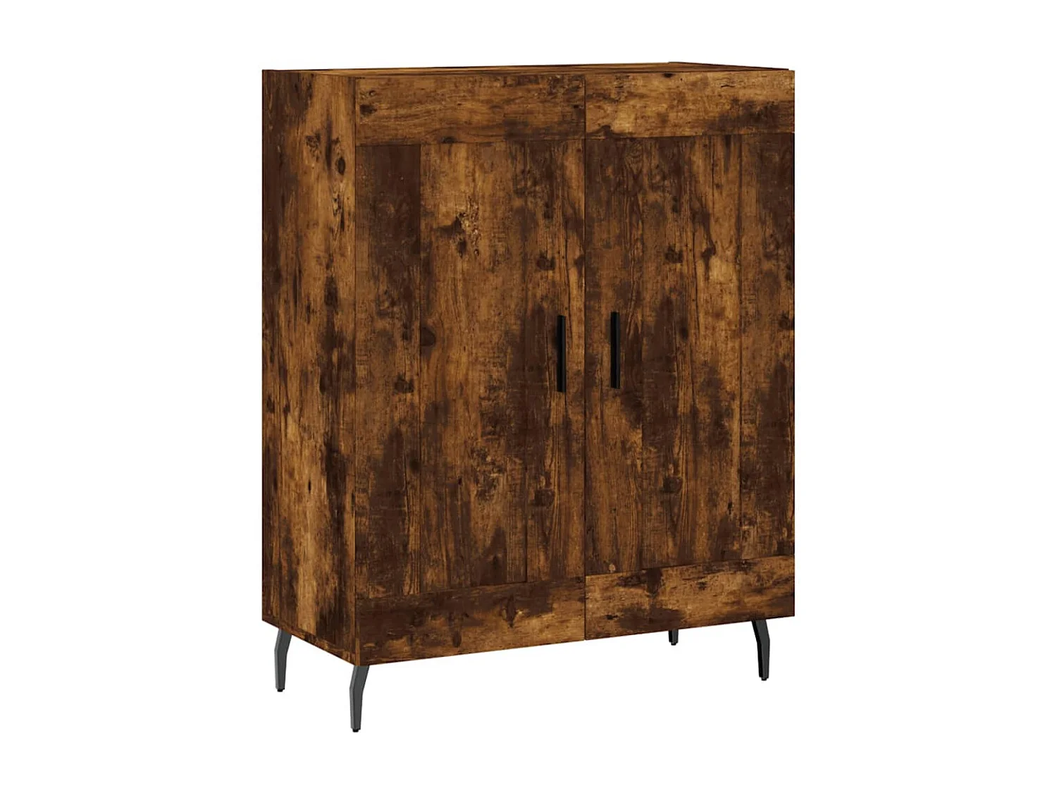 Hoge kast 69,5x34x180 cm bewerkt hout gerookt eikenkleurig