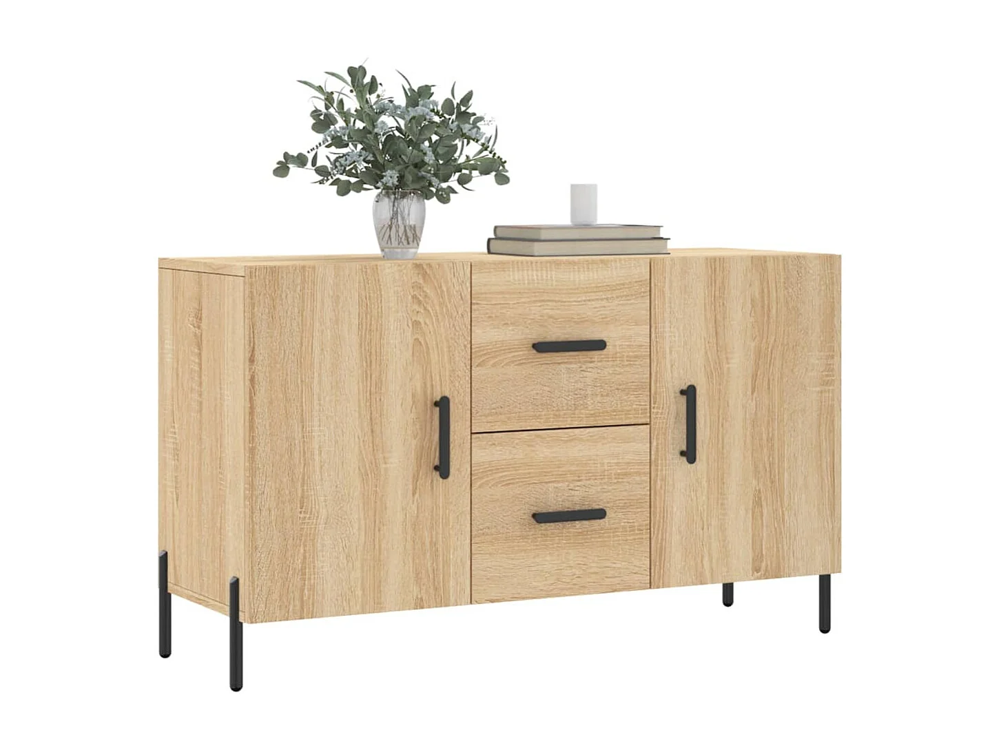 Aparador de madera de ingeniería roble Sonoma 100x36x60 cm